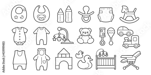 Icon set for babies and toddlers