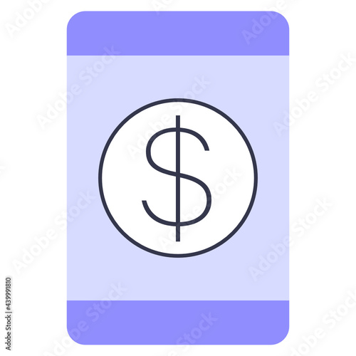 Flat online banking icon