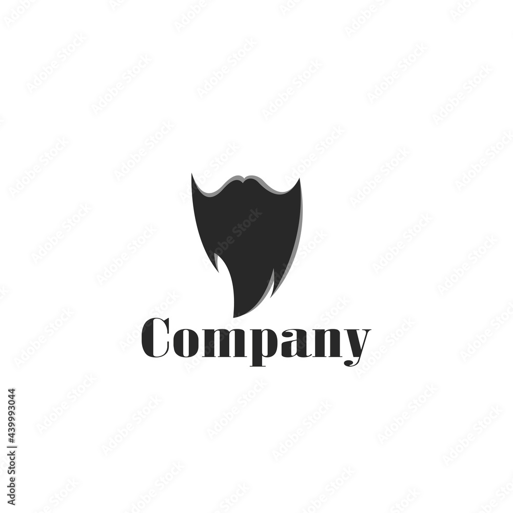 Fototapeta premium Black beard logo design