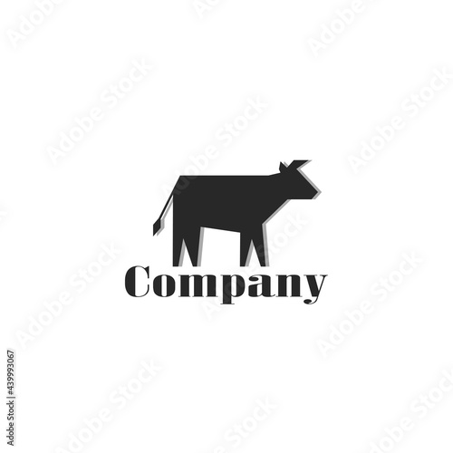 Black cow logo design