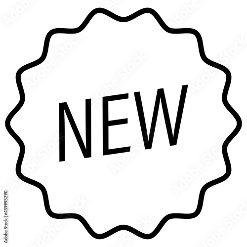 Outline new arrival icon