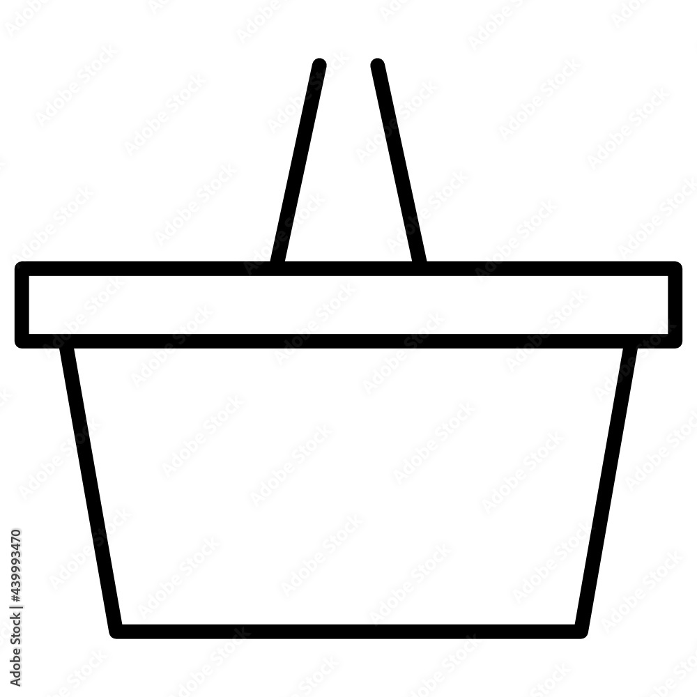 Outline shopping basket icon Outline shopping basket icon