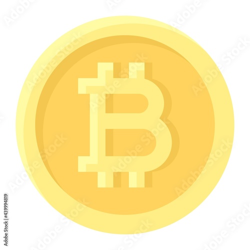 Bitcoin icon, Cryptocurrency related vector