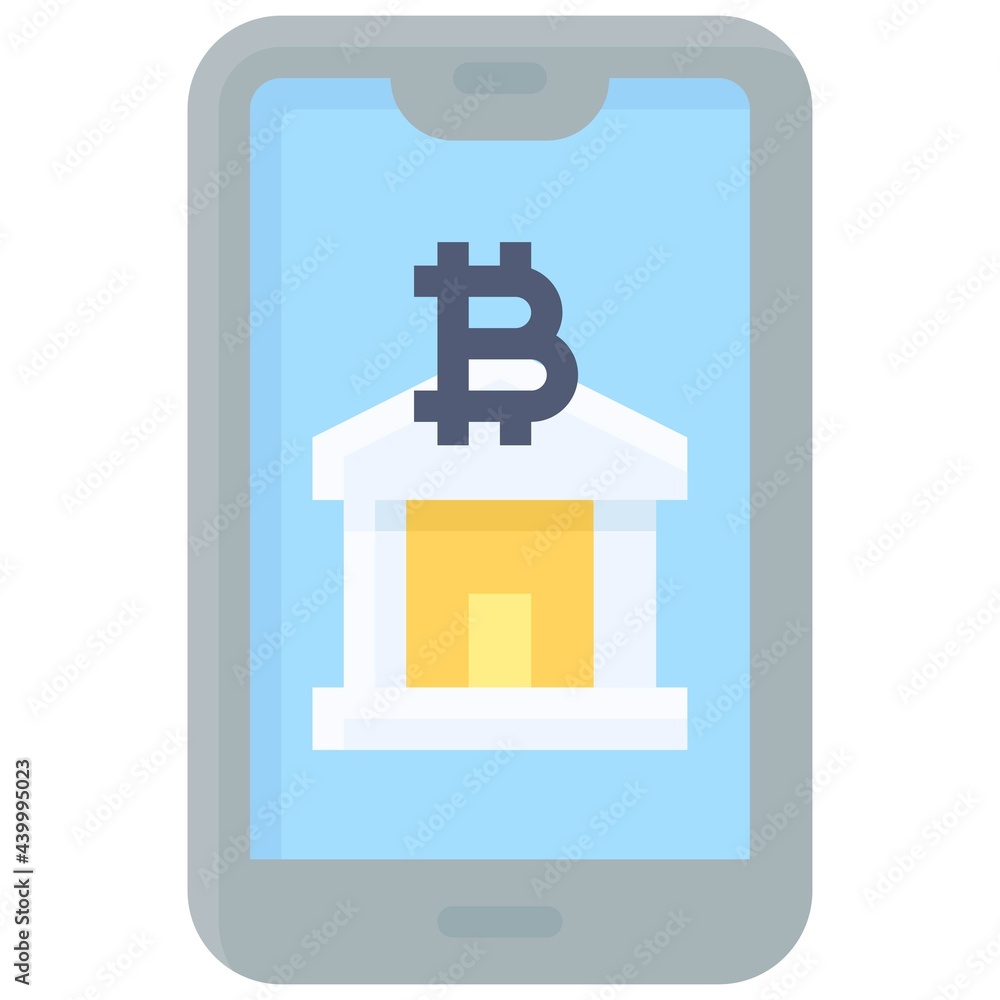 Obraz premium Mobile Banking icon, Cryptocurrency related vector