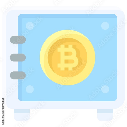 Safe icon, Cryptocurrency related vector