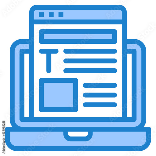 blogging blue style icon