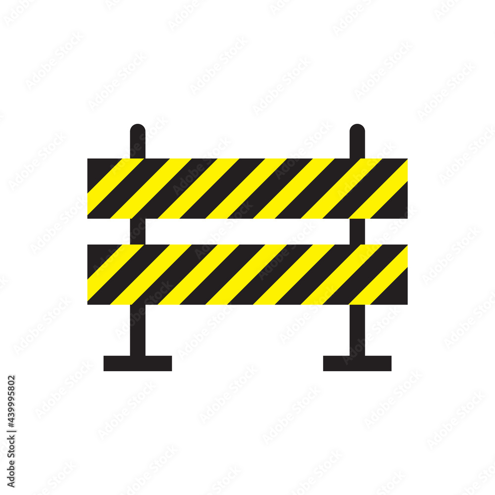 Road barrier icon design vector illustration Road barrier icon design vector illustration