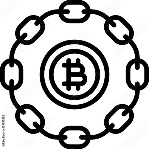 Block Chain Network icon, Cryptocurrency related vector
