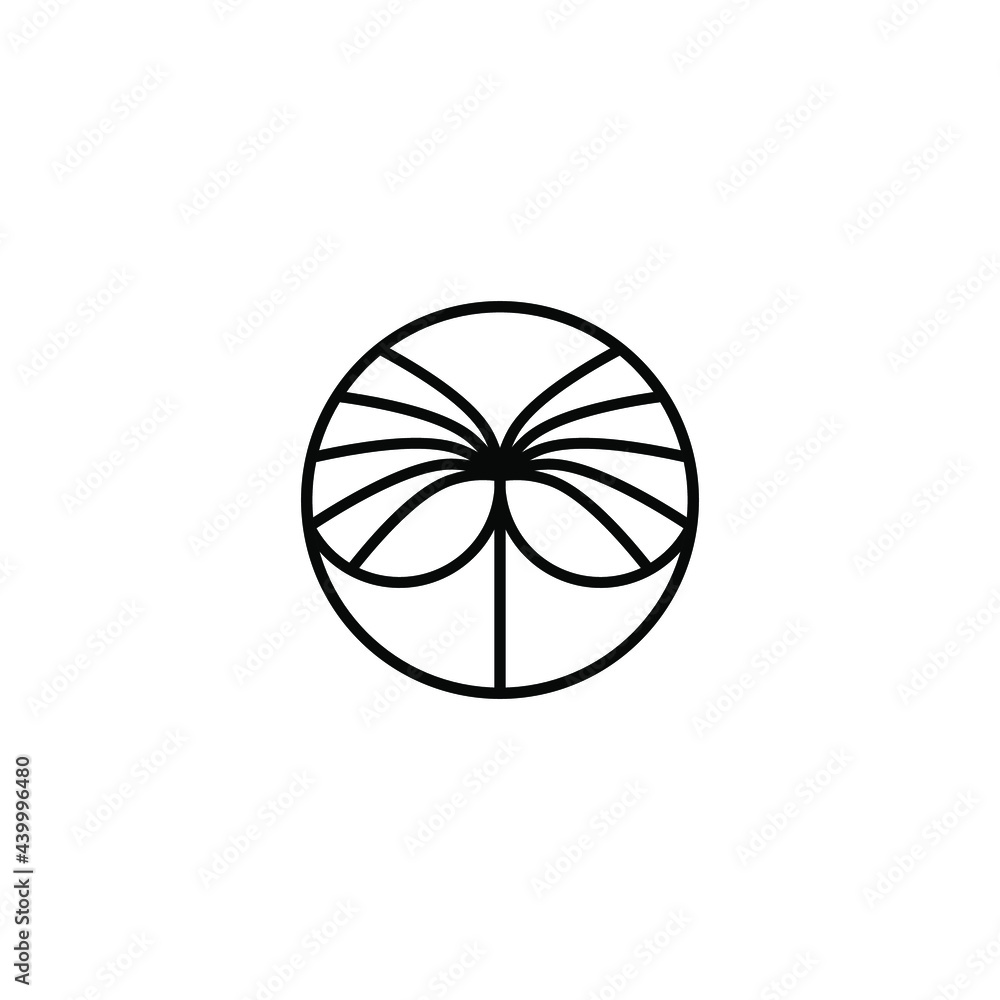 Black and White Nature Outline Logo Black and White Nature Outline Logo
