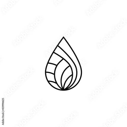 Black and White Nature Outline Logo