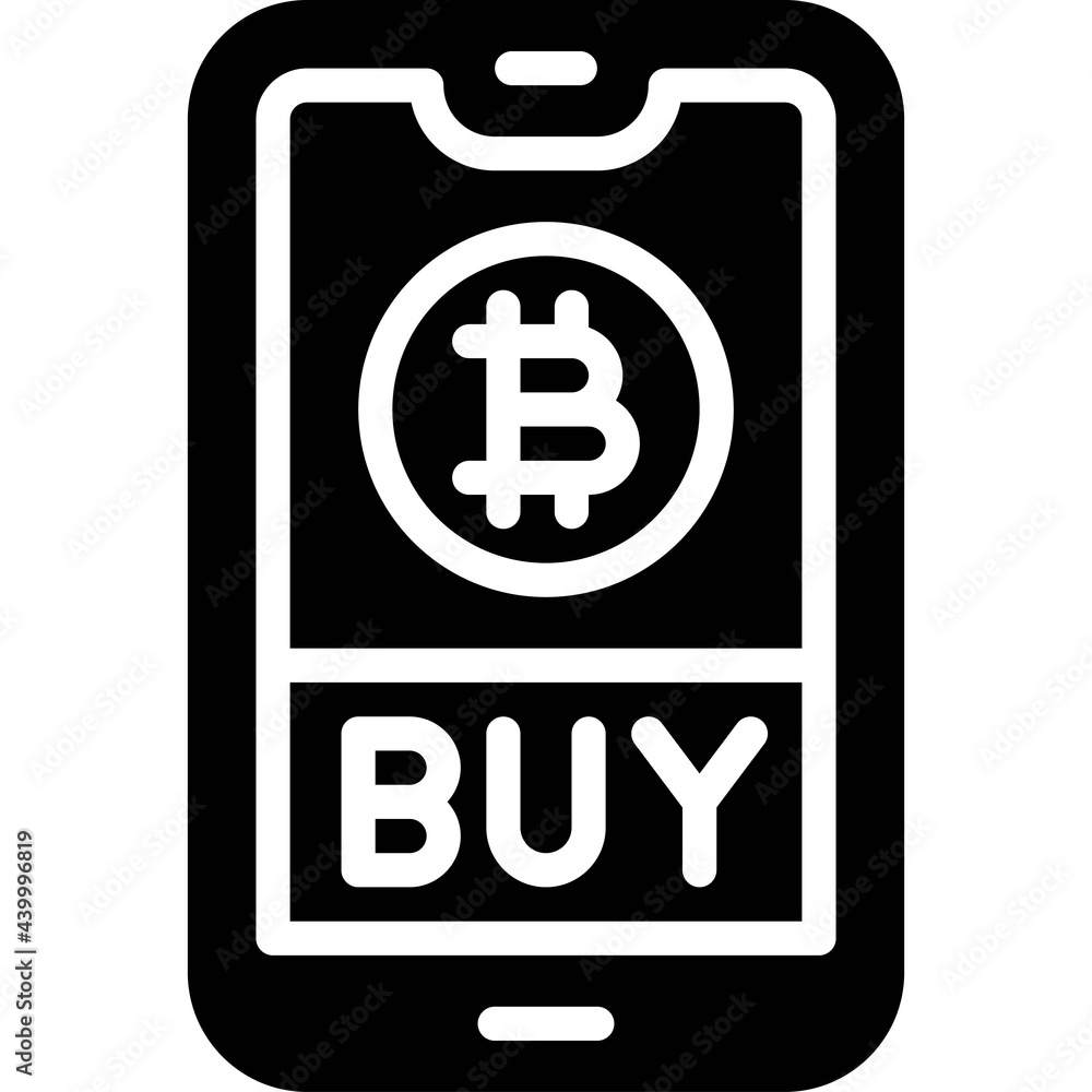 Mobile payment icon, Cryptocurrency related vector Mobile payment icon, Cryptocurrency related vector
