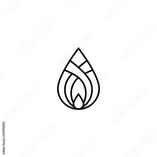 Black and White Nature Outline Logo