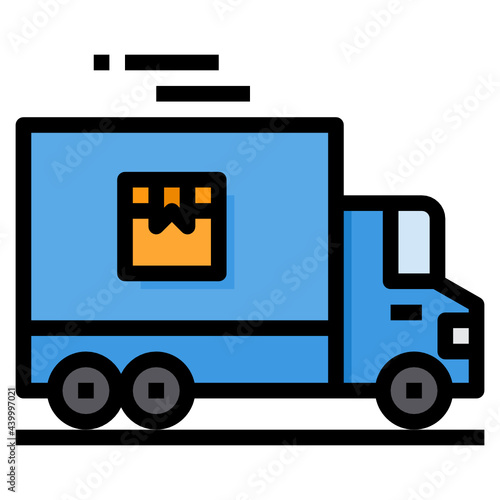 Delivery filled outline icon