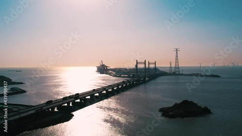 donghai bridge, shanghai, zhejiang, yangshan, deep-water port, yangshan deep-water port, xiaoyangshan bridge, architecture, shengsi county, yangshan town, zhoushan, landmarks, islands, seaports, ports photo