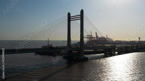 donghai bridge, shanghai, zhejiang, yangshan, deep-water port, yangshan deep-water port, xiaoyangshan bridge, architecture, shengsi county, yangshan town, zhoushan, landmarks, islands, seaports, ports photo