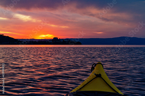 Uscita in kayak al tramonto