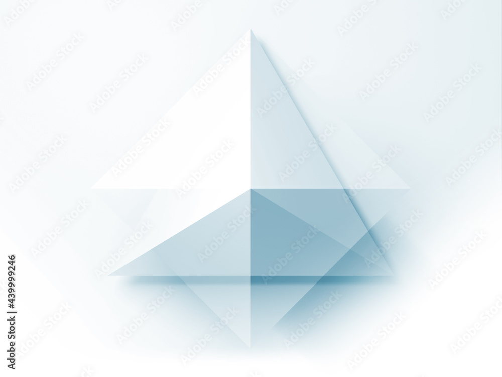 Abstract white geometric shape, 3d render Abstract white geometric shape, 3d render