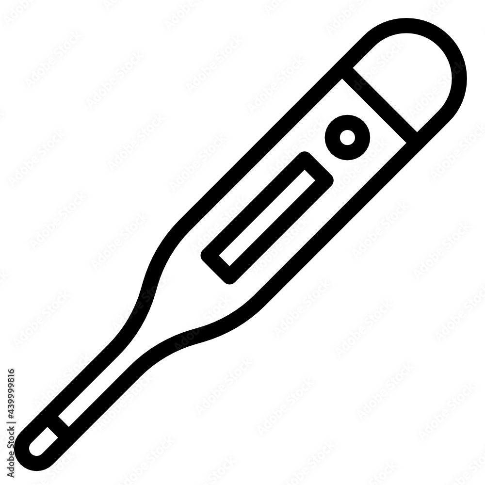 Thermometer outline icon Thermometer outline icon