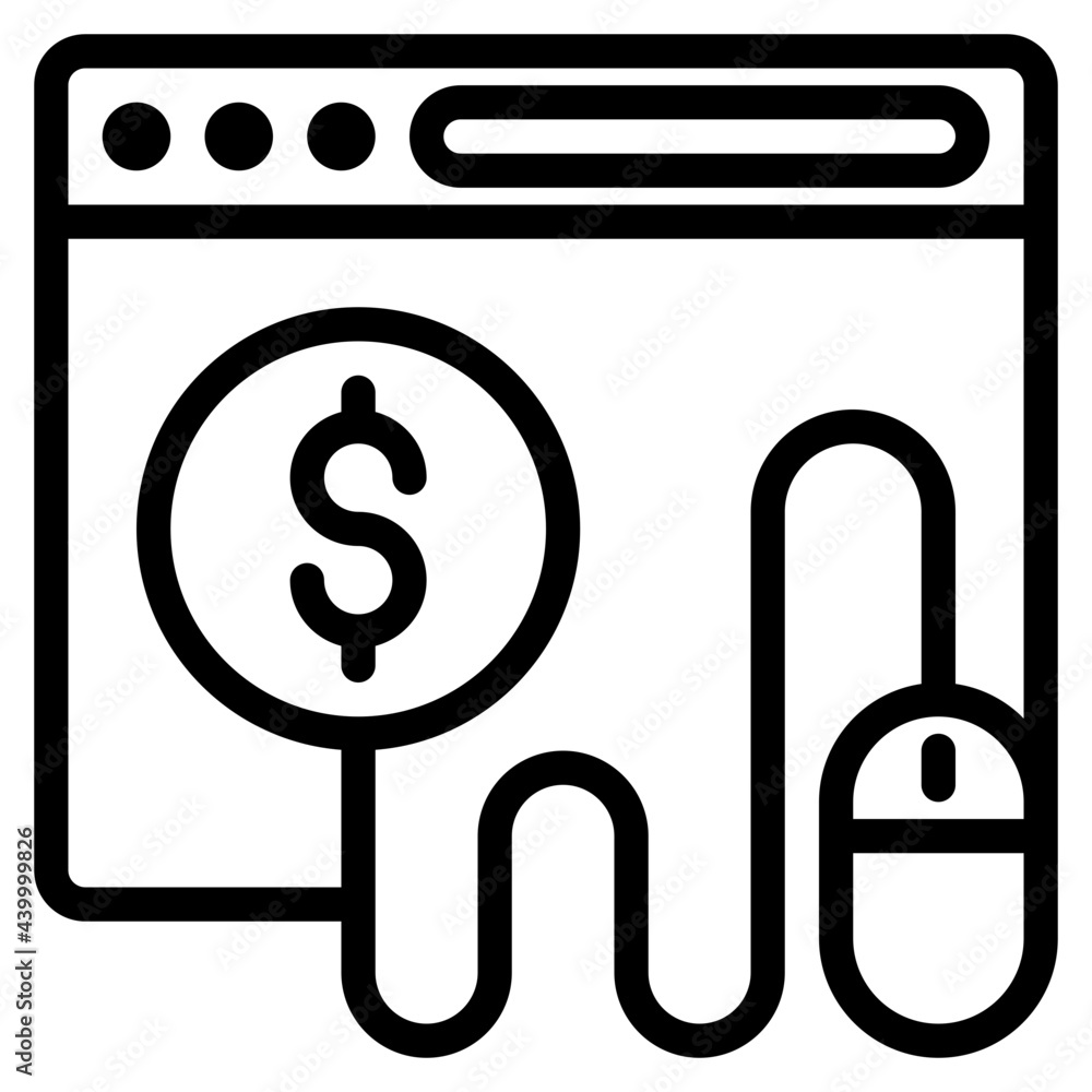 pay outline style icon pay outline style icon