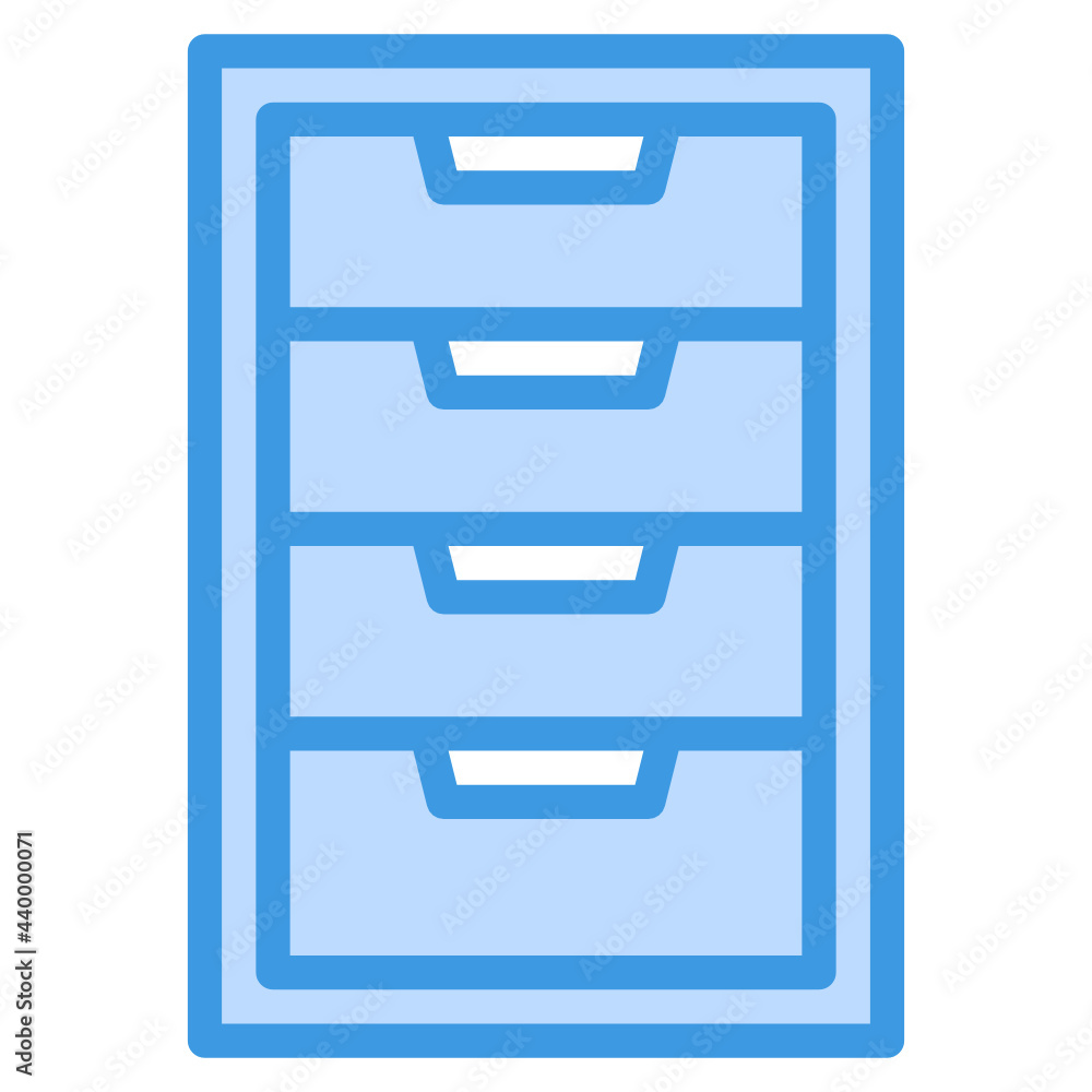 Cabinet blue outline icon Cabinet blue outline icon