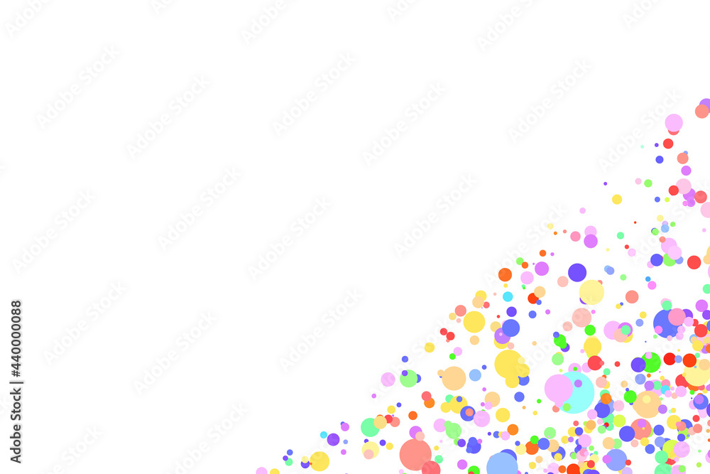 Obraz premium Light multicolor background, colorful vector texture with circles. Splash effect banner. Glitter silver dot abstract illustration with blurred drops of rain. Pattern for web page, banner,poster, card