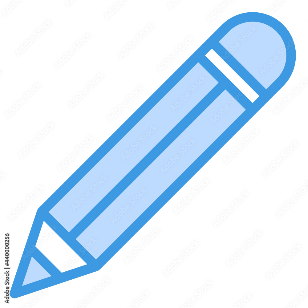 Pencil blue outline icon Pencil blue outline icon