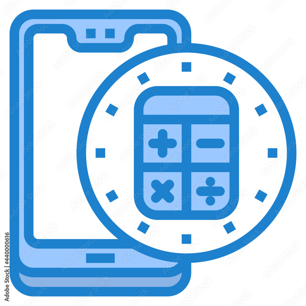 Calculator blue style icon Calculator blue style icon