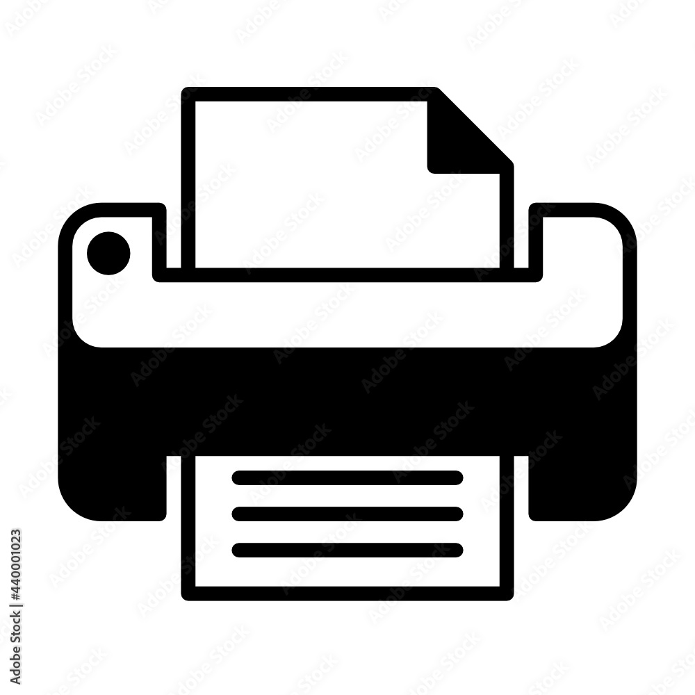 Glyph printer icon