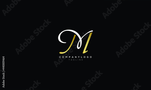 MV VM M AND V Abstract initial monogram letter alphabet logo design
