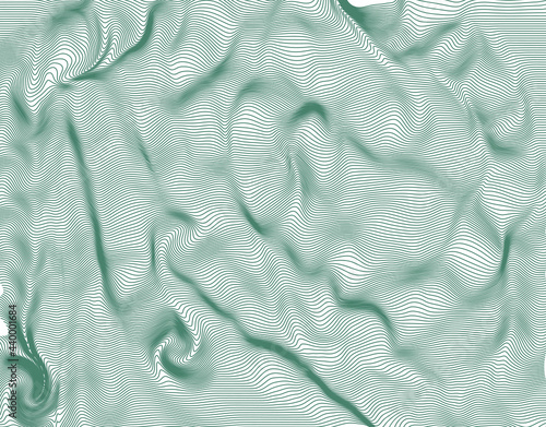 Linear texture. Abstract relief background with optical illusion of distortion. Vector illustration.