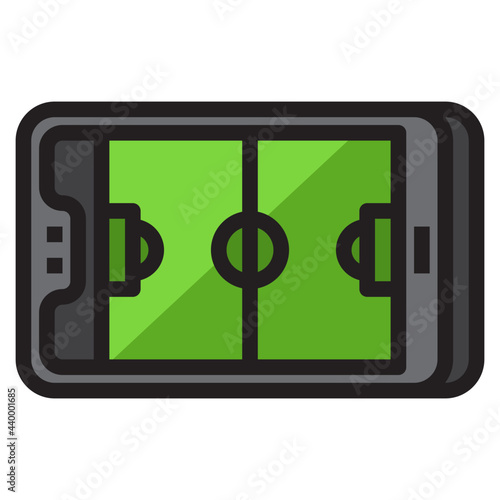 Soccer color line style icon