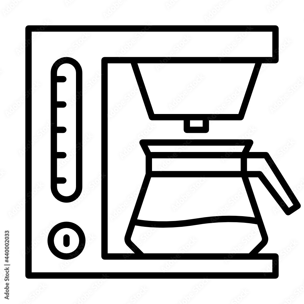 Outline coffee machine icon Outline coffee machine icon