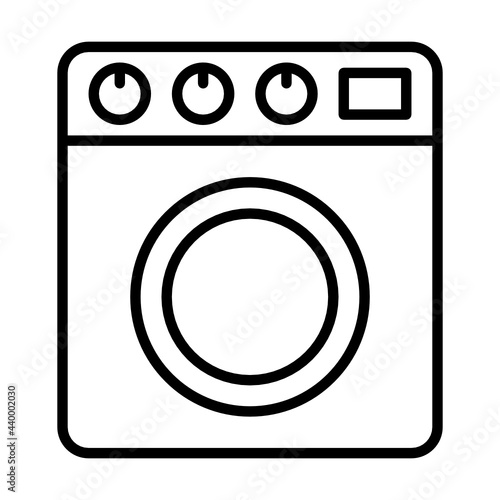Outline washing machine icon