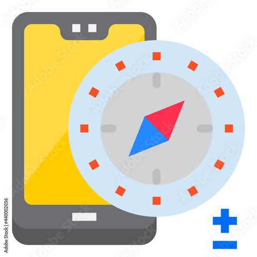Free Download Compass flat style icon - GFXLoad