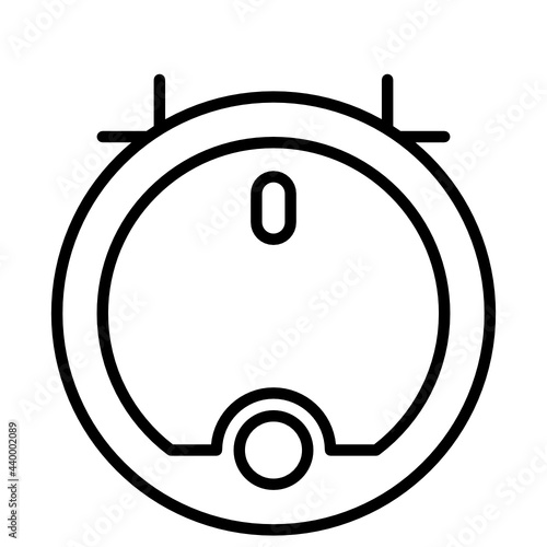 Outline vacuum robot icon