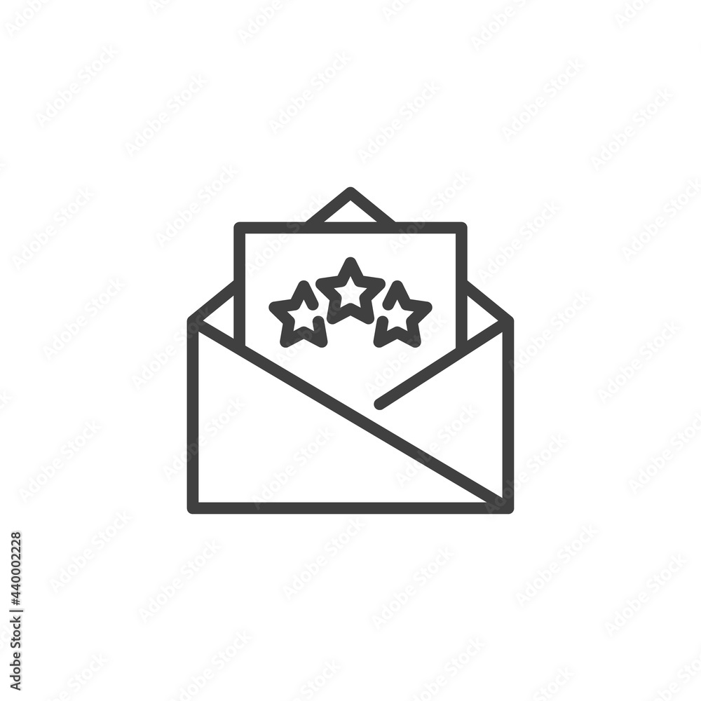 VIP invitation card line icon VIP invitation card line icon