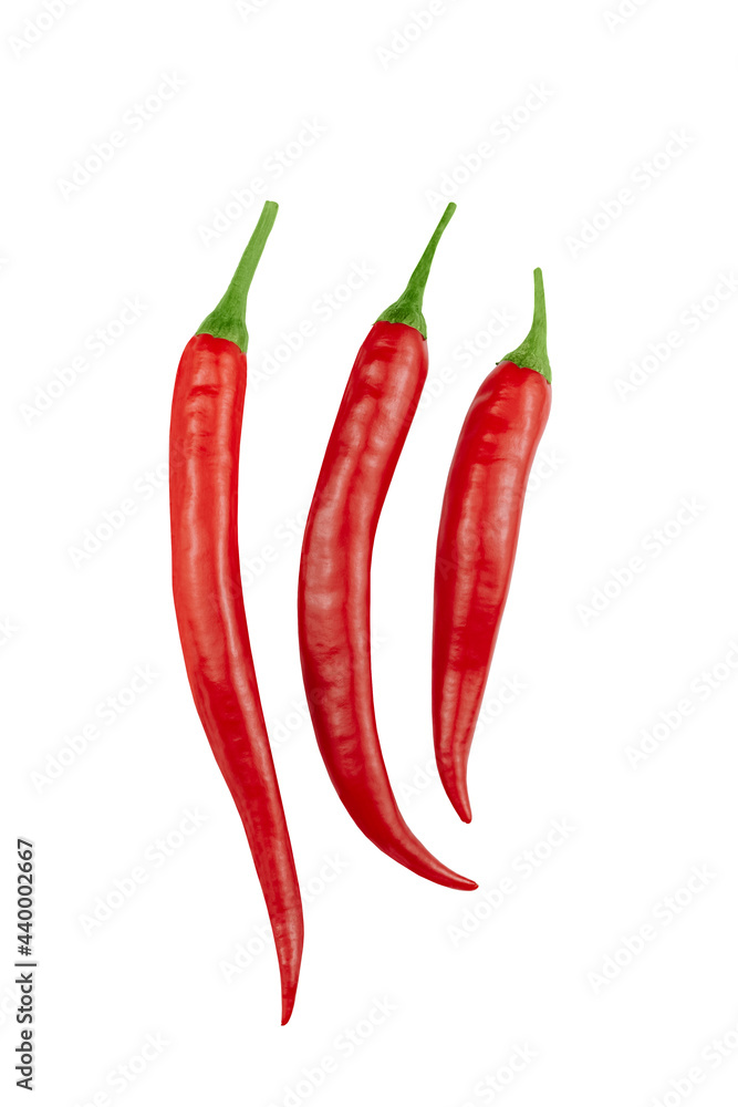 Chili peppers isolated on white background. Fresh spicy vegetables. Chili peppers isolated on white background. Fresh spicy vegetables.
