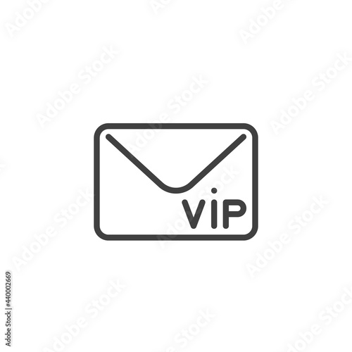 VIP invitation envelope line icon