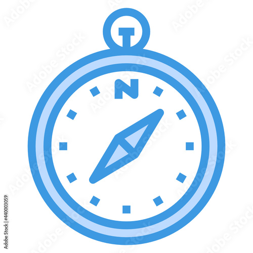 Free Download Compass blue outline icon - GFXLoad
