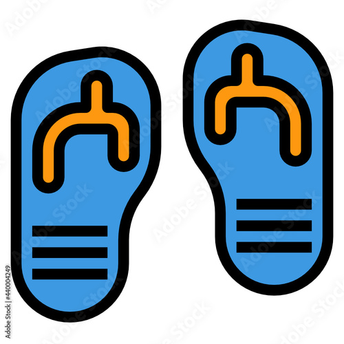 Flip Flop filled outline icon