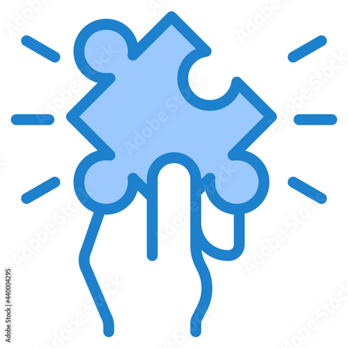 solution blue style icon
