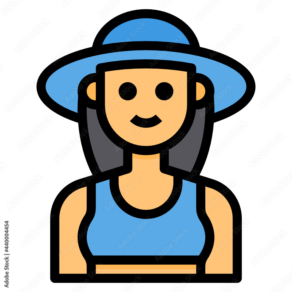 Tourist filled outline icon Tourist filled outline icon