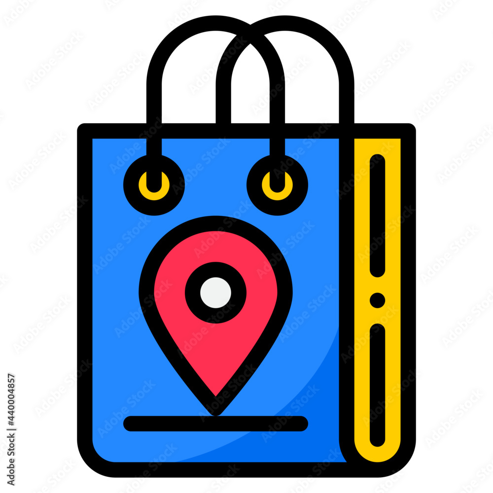 Fototapeta premium ecommerce color line style icon