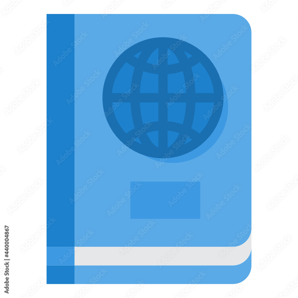Passport flat icon Passport flat icon
