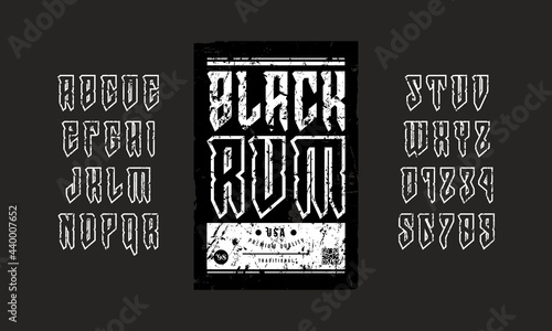 Decorative sans serif font in viking style