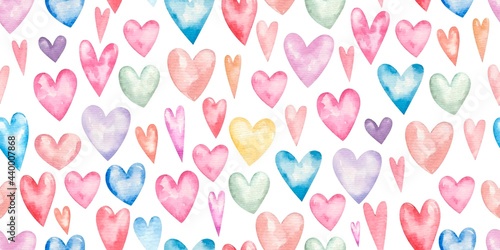 seamless pattern with hearts for valentine's day, cute childrens illustration, print, design
