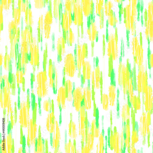 Abstract Art Watercolor Seamless Pattern yellow