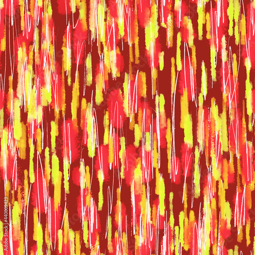 Abstract Art Watercolor Seamless Pattern Red