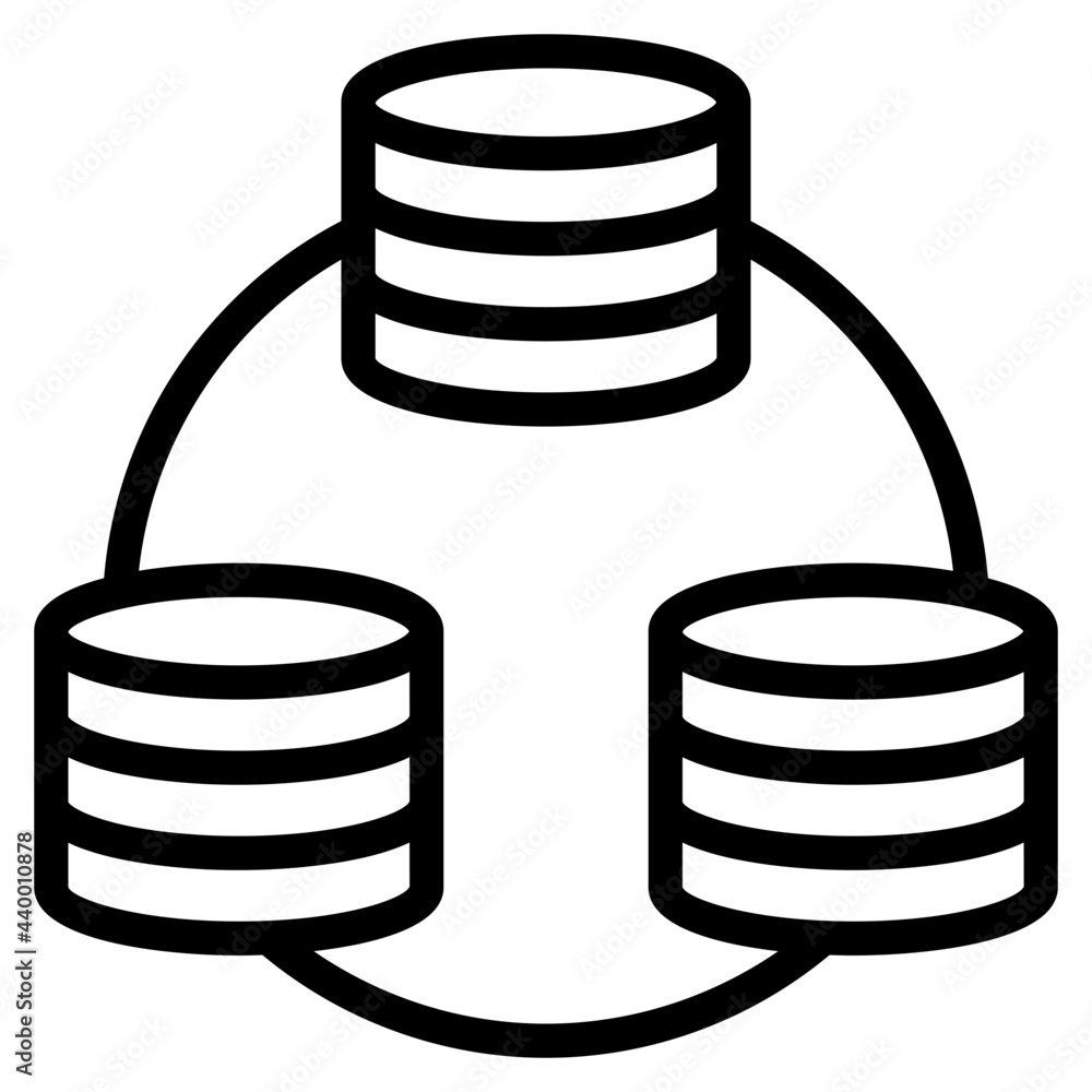database outline style icon