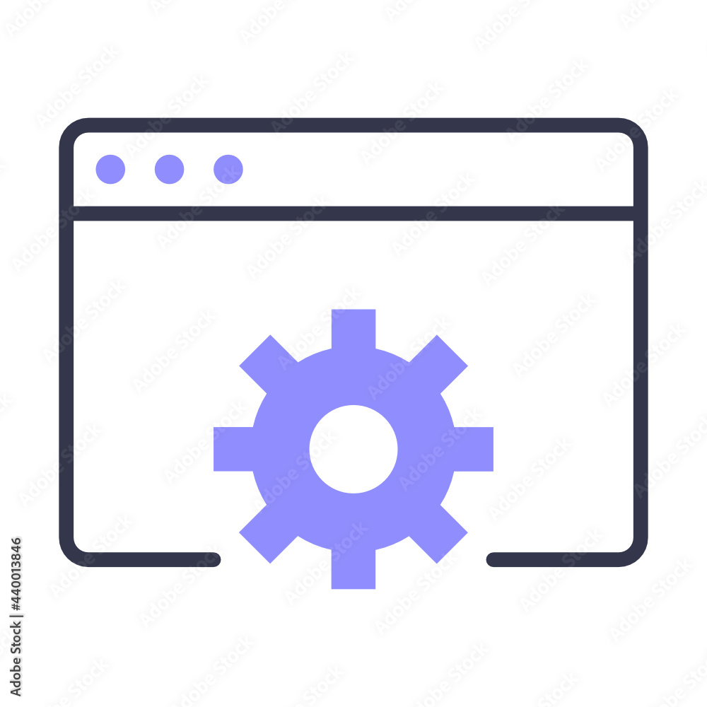 Colored line development icon Colored line development icon